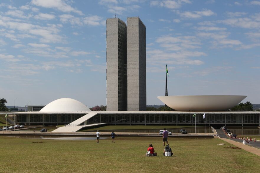 Imagem mostra o palácio do congresso nacional, em Brasília