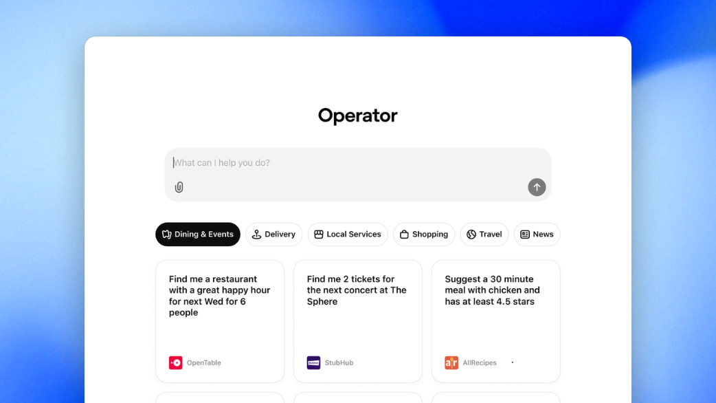 Operator: OpenAI lança IA autônoma para navegação e tarefas online